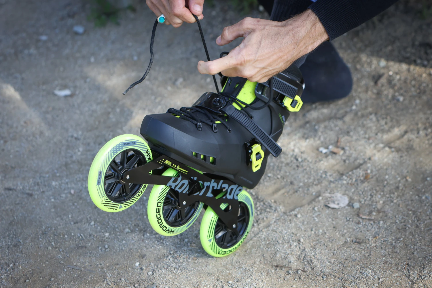 Rollerblade Maxxum 125 - Fitness Inline Skates - Black/lime 16 Rollerblade Maxxum 125 - Fitness Inline Skates - Black/lime - Afbeelding 14