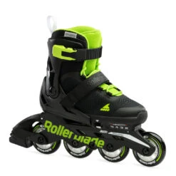Rollerblade Microblade - Kids Inline Skates - Black/green 18 Rollerblade Microblade - Kids Inline Skates - Black/green -Fitness-Mode Winkel 07221900t83 microblade photo primary angled view 1221512