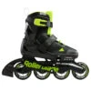 Rollerblade Microblade - Kids Inline Skates - Black/green -Fitness-Mode Winkel 07221900t83 outside side view 1221514
