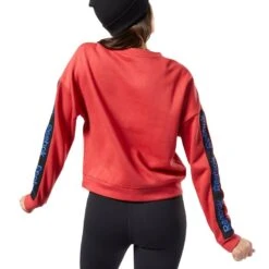 Reebok Women's Training Essentials Logo Crew Sweatshirt - Rebel Red EK1357 -Fitness-Mode Winkel 340575 03 d 721400