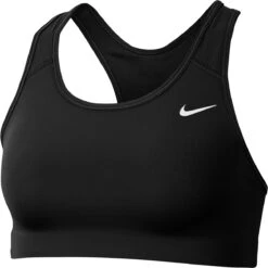 Nike Swoosh Non-padded Sportbeha Met Medium Ondersteuning Dames - Black/white BV3630-010