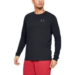 Under Armour UA Sportstyle Left Chest Shirt Met Lange Mouwen Heren - Zwart/Zwart
