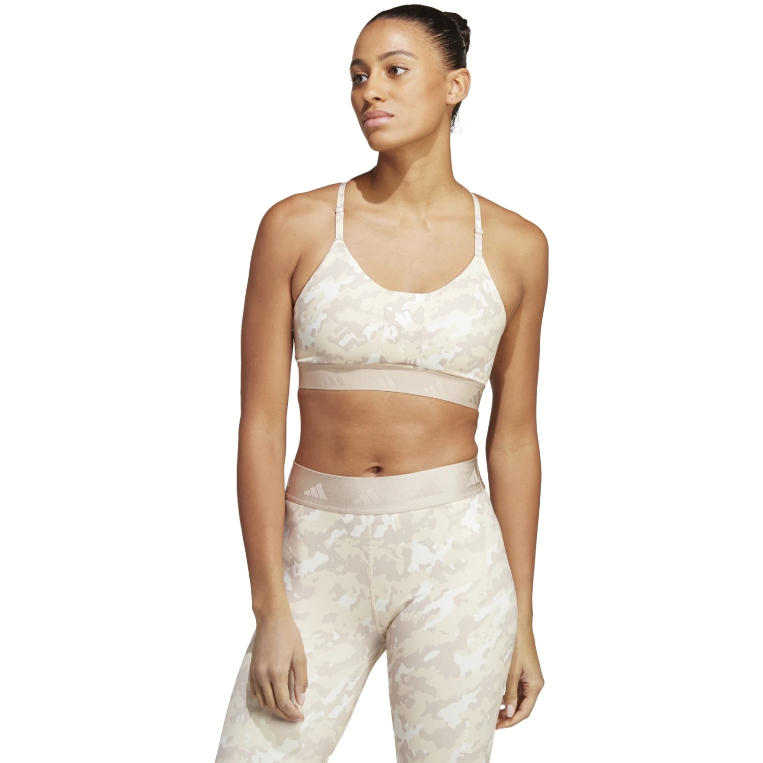 Adidas Aeroreact Sportbeha Met Lichte Ondersteuning Dames - Owl White/sand String HS3001 7 Adidas Aeroreact Sportbeha Met Lichte Ondersteuning Dames - Owl White/sand String HS3001 - Afbeelding 5