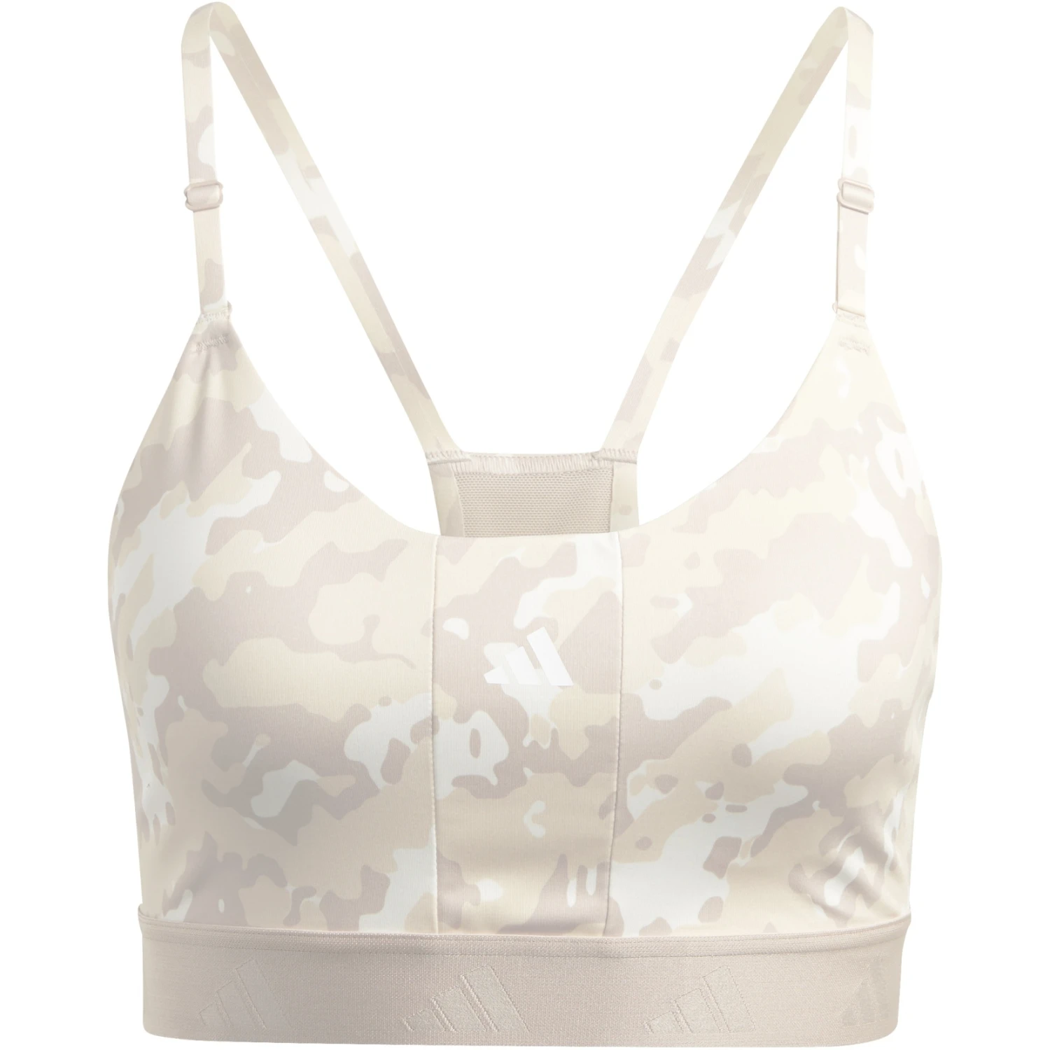 Adidas Aeroreact Sportbeha Met Lichte Ondersteuning Dames - Owl White/sand String HS3001 3 Adidas Aeroreact Sportbeha Met Lichte Ondersteuning Dames - Owl White/sand String HS3001