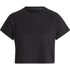 Adidas AEROREADY Train Essentials Crop T-Shirt Dames - Zwart HR7789 -Fitness-Mode Winkel adidas aeroready train essentials crop t shirt black hr7789 1 1368312