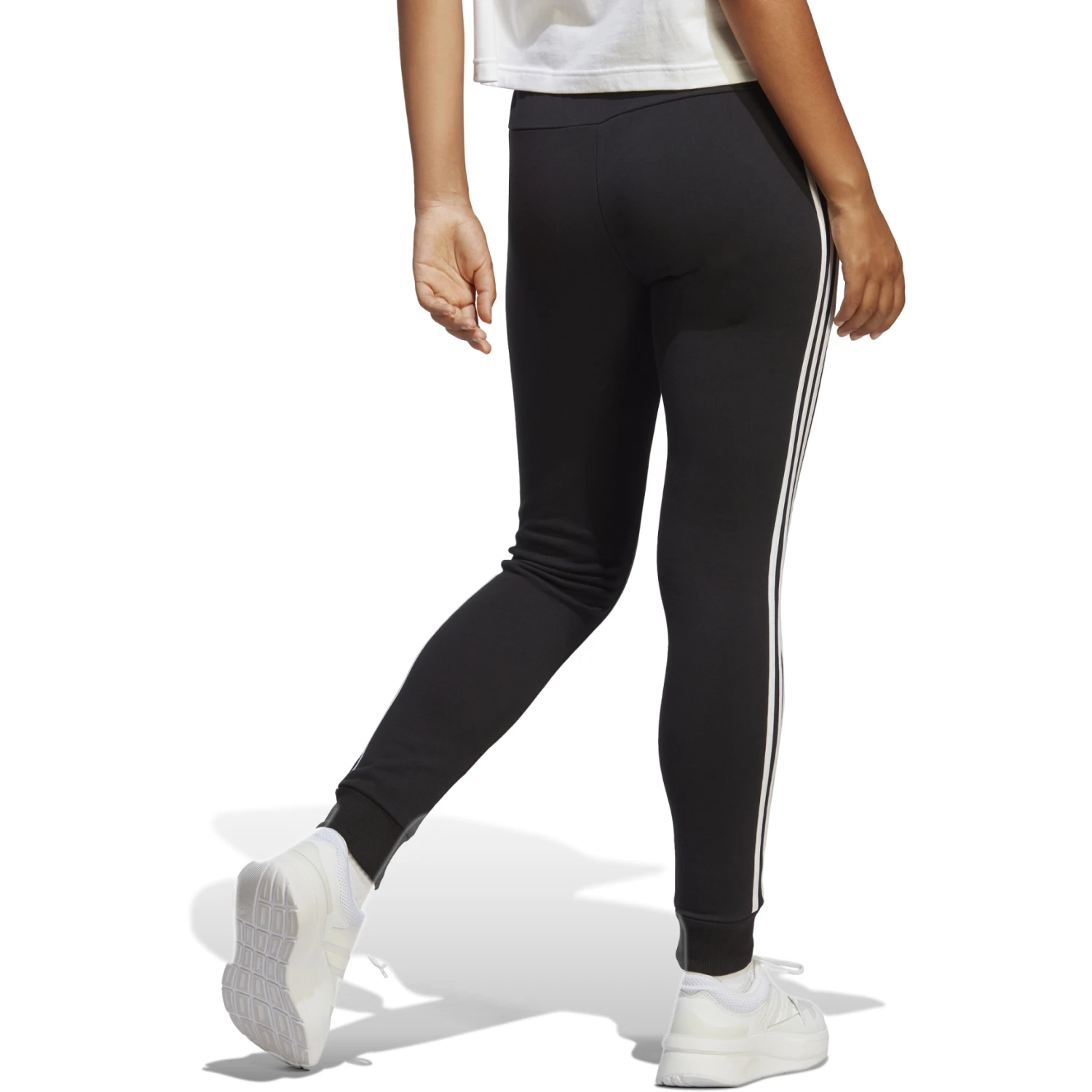 Adidas Essentials 3-Stripes Cuffed Joggingbroek Dames - Zwart/wit IC8770 8 Adidas Essentials 3-Stripes Cuffed Joggingbroek Dames - Zwart/wit IC8770 - Afbeelding 6