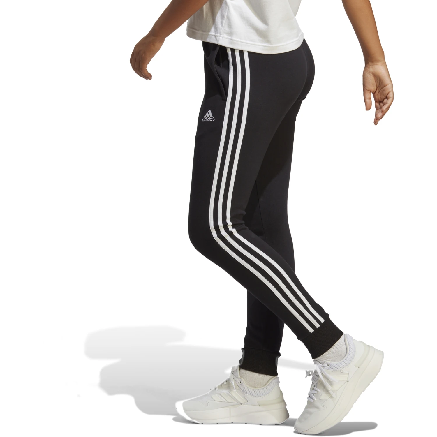 Adidas Essentials 3-Stripes Cuffed Joggingbroek Dames - Zwart/wit IC8770 9 Adidas Essentials 3-Stripes Cuffed Joggingbroek Dames - Zwart/wit IC8770 - Afbeelding 7