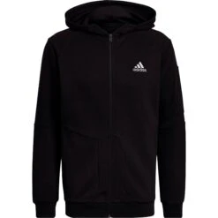 Adidas Essentials 4 Game Day Jas Met Capuchon Heren - Black HE1811 -Fitness-Mode Winkel adidas men essentials 4 game day full zip hoodie black 3 1352907