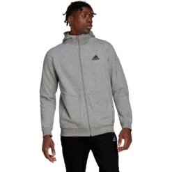Adidas Essentials 4 Game Day Jas Met Capuchon Heren - Medium Grey Heather HE1806