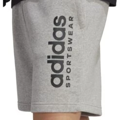 Adidas All SZN Fleece Graphic Korte Broek Heren - Medium Grey Heather IC9796 -Fitness-Mode Winkel adidas mens all szn fleece graphic shorts medium grey heather ic9796 4 1416126