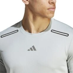 Adidas HEAT.RDY HIIT Elevated Training Shirt Heren - Wonder Silver IB3467 -Fitness-Mode Winkel adidas mens hiit elevate tee wonder silver ib3467 4 1496187