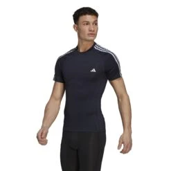 Adidas Techfit 3-Stripes Training T-Shirt Heren - Legend Ink HJ9911 -Fitness-Mode Winkel adidas mens terrex tf 3s tee legend ink hj9911 3 1237662