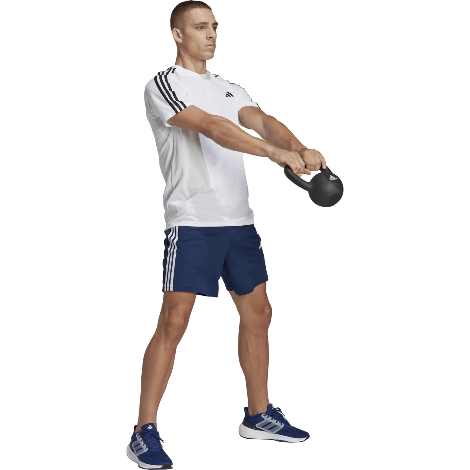 Adidas Train Essentials Piqué Korte Broek Heren - Dark Blue/white IB8112 6 Adidas Train Essentials Piqué Korte Broek Heren - Dark Blue/white IB8112 - Afbeelding 4