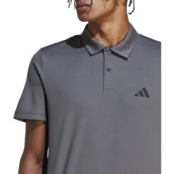 Adidas Train Essentials Polo Shirt Heren - Grey Five/black IB1066 -Fitness-Mode Winkel adidas mens train essentials polo shirt grey five black ib1066 1 1368729