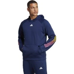 Adidas Train Icons 3-Stripes Training Hoodie Heren - Dark Blue IC5494 -Fitness-Mode Winkel adidas mens train icons 3 stripes training hoodie dark blue ic5494 1 1359391