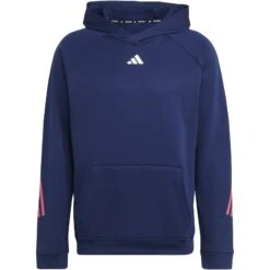Adidas Train Icons 3-Stripes Training Hoodie Heren - Dark Blue IC5494