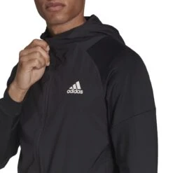 Adidas Training Jas Met Capuchon Heren - Black HA6366 -Fitness-Mode Winkel adidas mens training full zip jacket black ha6366 4 1231969
