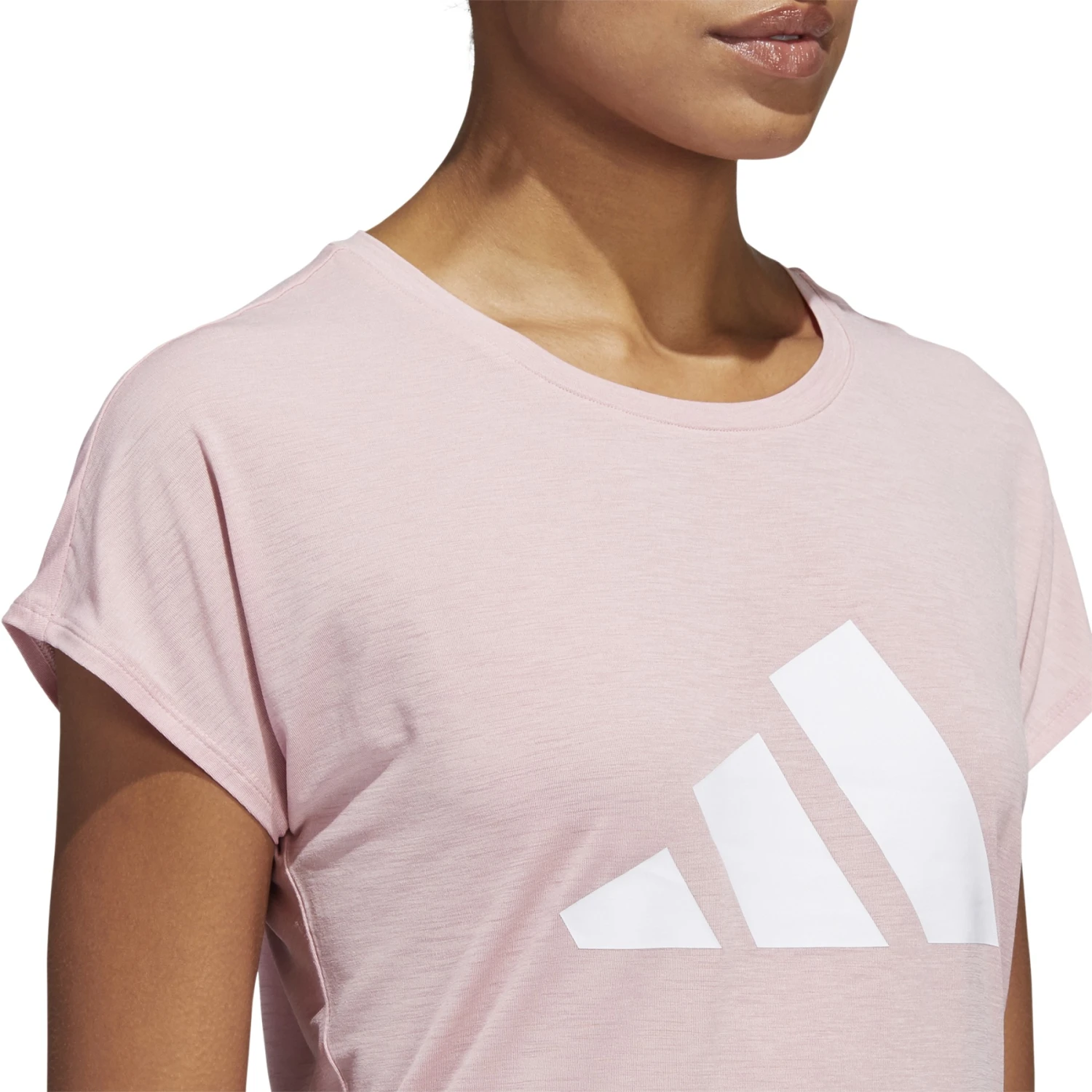 Adidas 3-Streifen Training T-Shirt Dames - Wonder Mauve/white HB6281 6 Adidas 3-Streifen Training T-Shirt Dames - Wonder Mauve/white HB6281 - Afbeelding 4