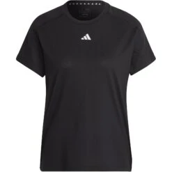 Adidas AEROREADY Train Essentials Minimal Branding T-Shirt Dames - Zwart HR7795 -Fitness-Mode Winkel adidas womens aeroready train essentials minimal branding t shirt black hr7795 2 1360889