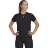 Adidas AEROREADY Train Essentials Minimal Branding T-Shirt Dames - Zwart HR7795 -Fitness-Mode Winkel adidas womens aeroready train essentials minimal branding t shirt black hr7795 3 1360888