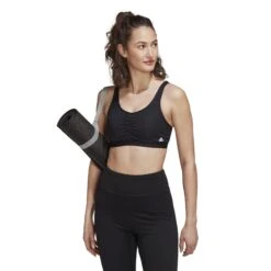 Adidas Core Essentials Sport-BH Met Normale Ondersteuning Dames - Green Oxide HL8568 -Fitness-Mode Winkel adidas womens coreessentials medium support sports bra black he9066 3 1240666