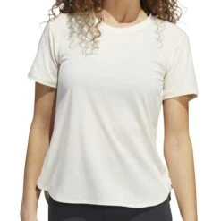 Adidas Go To Shirt Dames 2.0 - Wonder White/white HD9563 -Fitness-Mode Winkel adidas womens go to tee 2 1 1104477