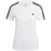 Adidas LOUNGEWEAR Essentials Slim 3-Stripes Shirt Dames - Wit/zwart GL0783 -Fitness-Mode Winkel adidas womens loungewear essentials slim 3 stripes t shirt white black gl0783 1 1361123