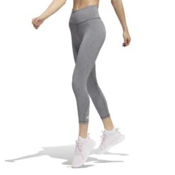 Adidas Optime Training 7/8 Tights Dames - Dark Grey Heather HD4439 -Fitness-Mode Winkel adidas womens optime training 7 8 tights dark grey heather hd4439 2 1232734