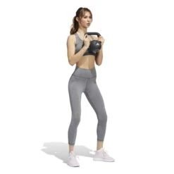 Adidas Optime Training 7/8 Tights Dames - Dark Grey Heather HD4439 -Fitness-Mode Winkel adidas womens optime training 7 8 tights dark grey heather hd4439 4 1232732