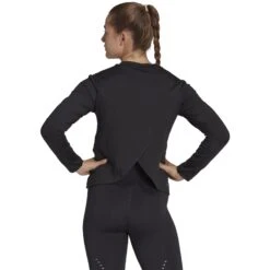 Adidas AEROREADY Studio Shirt Met Lange Mouwen Dames - Black/white HD8942 -Fitness-Mode Winkel adidas womens studio longsleeve black white hd8942 4 1277002