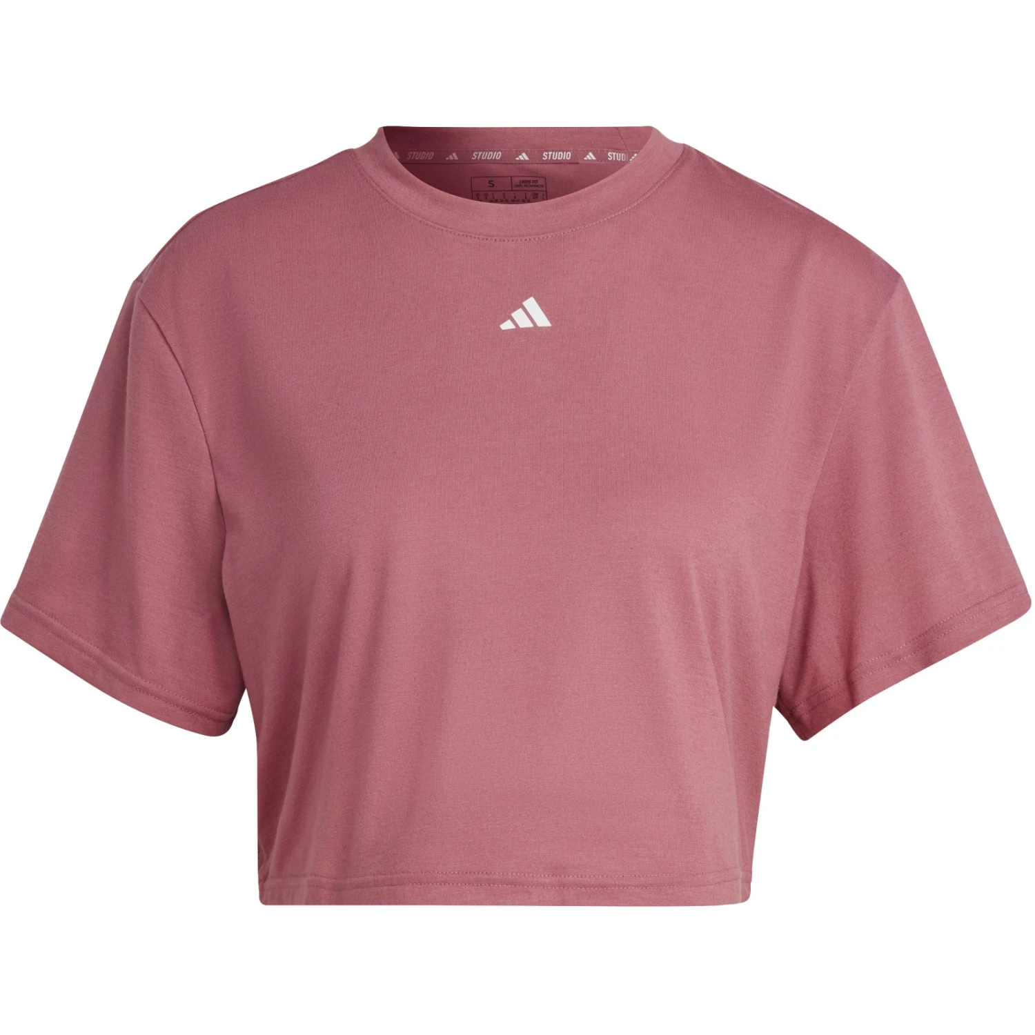 Adidas Women's Studio Shirt - Pink String IB8563 8 Adidas Women's Studio Shirt - Pink String IB8563 - Afbeelding 6