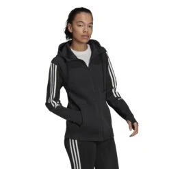 Adidas Made 4 Training Jas Met Capuchon Dames - Black HD1731 -Fitness-Mode Winkel adidas womens tech full zip hoodie black hd1731 3 1095666