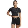 Adidas Techfit Camo Print Crop Training T-Shirt Dames - Carbon IC8052 -Fitness-Mode Winkel adidas womens techfit camo print crop training t shirt carbon ic8052 2 1362181