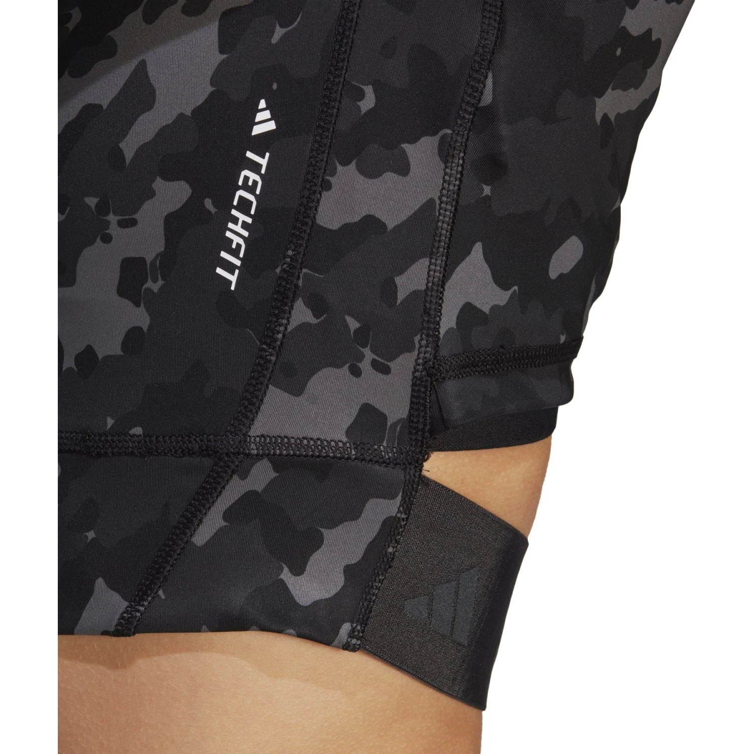 Adidas Techfit Camo Print Crop Training T-Shirt Dames - Carbon IC8052 6 Adidas Techfit Camo Print Crop Training T-Shirt Dames - Carbon IC8052 - Afbeelding 4
