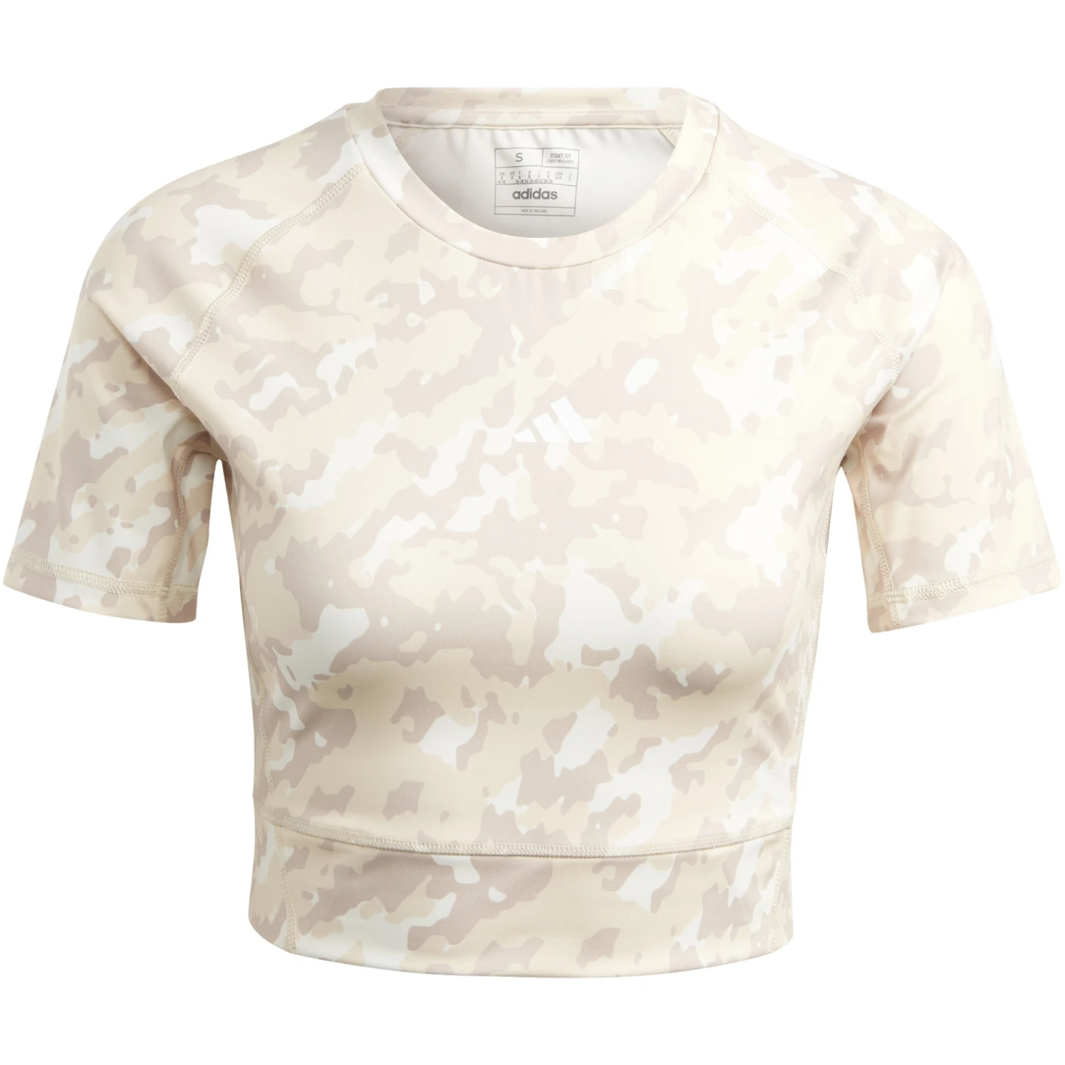 Adidas Techfit Camo Print Crop Training T-Shirt Dames - Wonder Taupe IC8053 8 Adidas Techfit Camo Print Crop Training T-Shirt Dames - Wonder Taupe IC8053 - Afbeelding 6