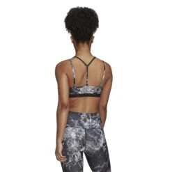 Adidas Yoga Essentials Studio Light-Support Allover Print Sport-BH Dames - Bliss Orange HL6114 -Fitness-Mode Winkel adidas womens terrex essential aop bra black hc3726 3 1238386