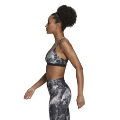 Adidas Yoga Essentials Studio Light-Support Allover Print Sport-BH Dames - Bliss Orange HL6114 -Fitness-Mode Winkel adidas womens terrex essential aop bra black hc3726 4 1238385