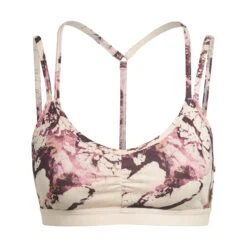 Adidas Yoga Essentials Studio Light-Support Allover Print Sport-BH Dames - Bliss Orange HL6114