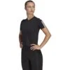 Adidas Train Essentials 3-Stripes Crop T-Shirt Dames - Zwart/wit HR7843 -Fitness-Mode Winkel adidas womens train essentials 3 stripes crop t shirt black white hr7843 3 1361057