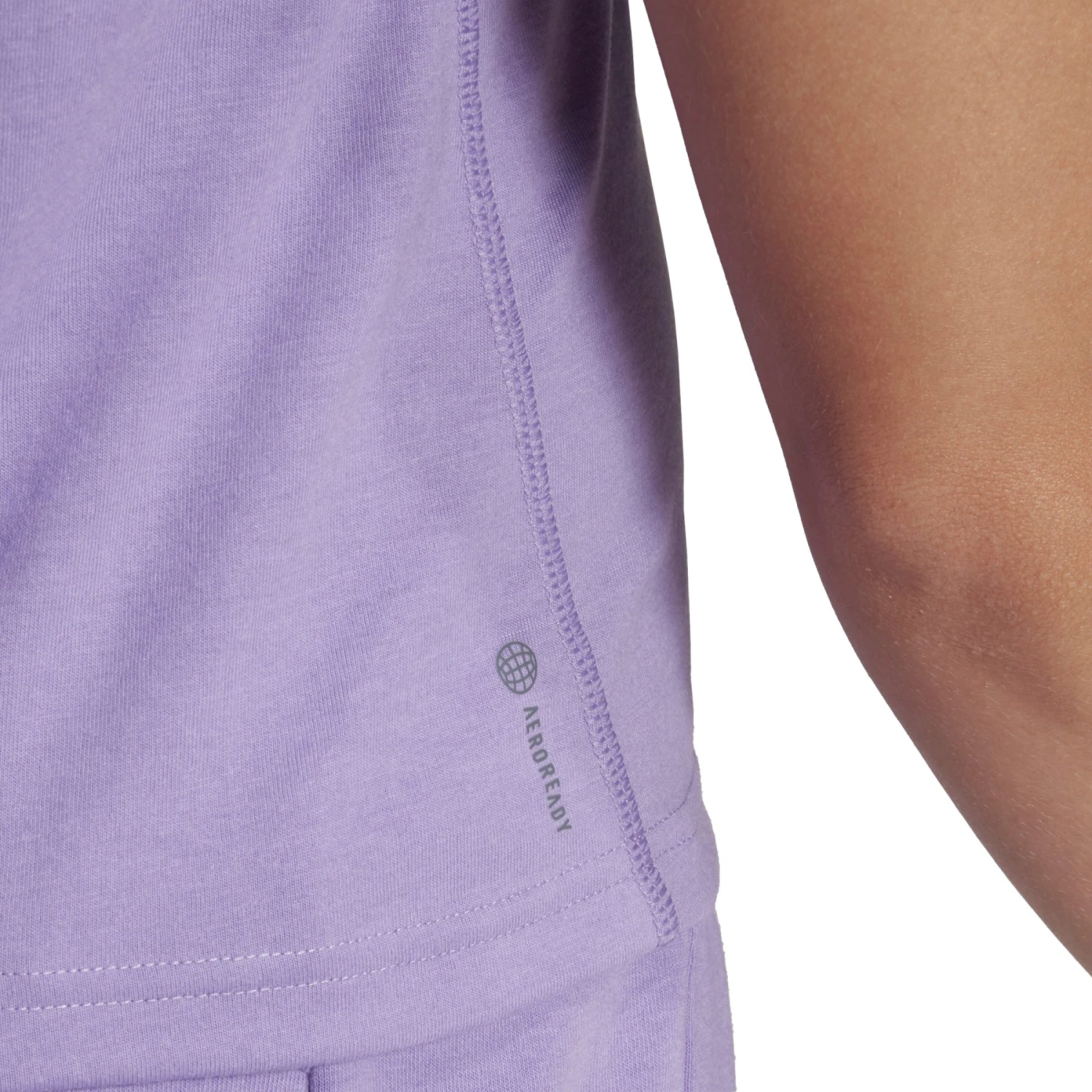 Adidas Train Essentials 3-Stripes Crop T-Shirt Dames - Violet Fuse/white HR7845 6 Adidas Train Essentials 3-Stripes Crop T-Shirt Dames - Violet Fuse/white HR7845 - Afbeelding 4