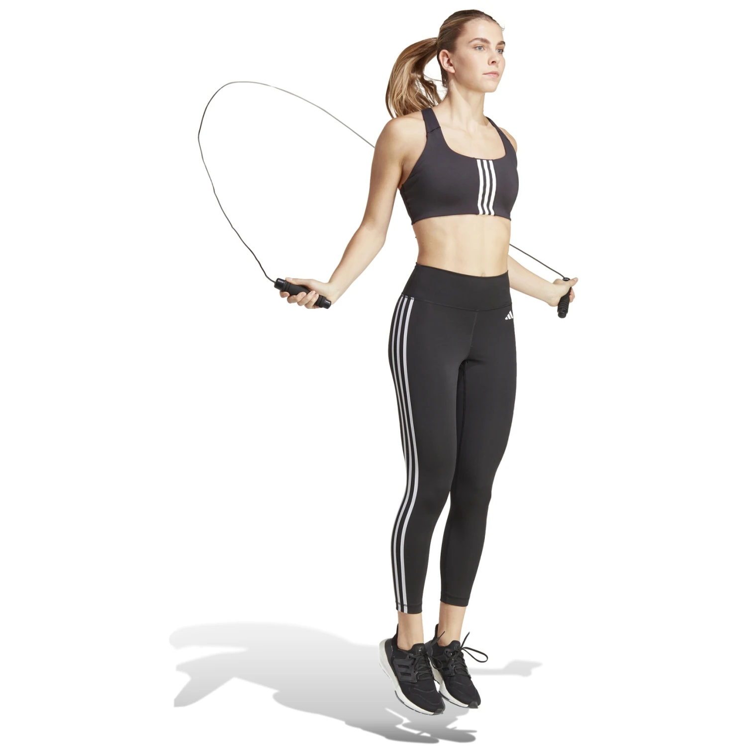 Adidas Train Essentials 3-Stripes High-Waisted Leggings 7/8 Dames - Zwart HT5438 8 Adidas Train Essentials 3-Stripes High-Waisted Leggings 7/8 Dames - Zwart HT5438 - Afbeelding 6
