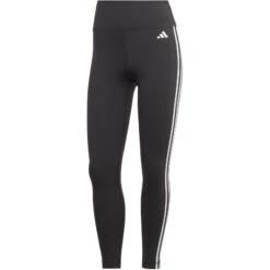 Adidas Train Essentials 3-Stripes High-Waisted Leggings 7/8 Dames - Zwart HT5438