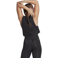 Adidas Train Essentials Cotton Crop Tanktop Dames - Zwart/wit HR7847 -Fitness-Mode Winkel adidas womens train essentials cotton crop tank black white hr7847 3 1369023