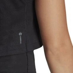 Adidas Train Essentials Cotton Crop Tanktop Dames - Zwart/wit HR7847 -Fitness-Mode Winkel adidas womens train essentials cotton crop tank black white hr7847 6 1369020