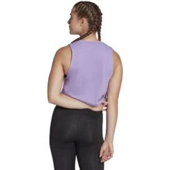 Adidas Train Essentials Cotton Crop Tanktop Dames - Violet Fuse/white HR7849 -Fitness-Mode Winkel adidas womens train essentials cotton crop tank violet fuse white hr7849 6 1369014