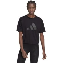 Adidas Train Icons 3 Bar Logo Shirt Damens - Zwart HD8973