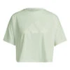 Adidas Train Icons 3 Bar Logo Shirt Damens - Linen Green HK6963 -Fitness-Mode Winkel adidas womens train icons 3 bar logo tshirt linen green hk6963a 1358605