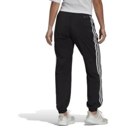 Adidas TRAINICONS 3-Stripes Woven Broek Dames - Zwart H59081 -Fitness-Mode Winkel adidas womens trainicons 3 stripes woven pants black h59081 2 1368530