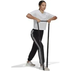 Adidas TRAINICONS 3-Stripes Woven Broek Dames - Zwart H59081 -Fitness-Mode Winkel adidas womens trainicons 3 stripes woven pants black h59081 3 1368529