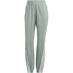 Adidas TRAINICONS 3-Stripes Woven Broek Dames - Silk Green/white HS2367